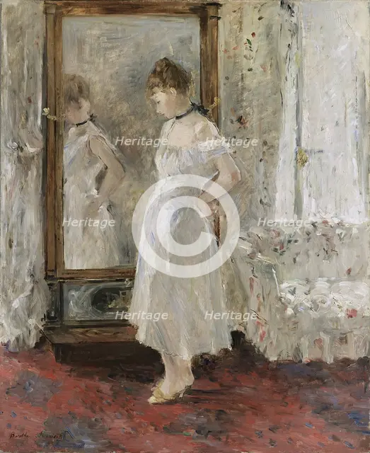 The Psyche mirror, 1876. Creator: Berthe Morisot.