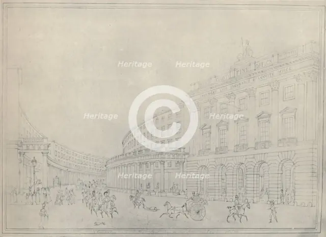 'The Quadrant, Regent Street, 1822', (1920). Artist: Thomas Hosmer Shepherd.