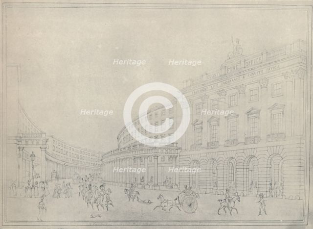 'The Quadrant, Regent Street, 1822', (1920). Artist: Thomas Hosmer Shepherd.
