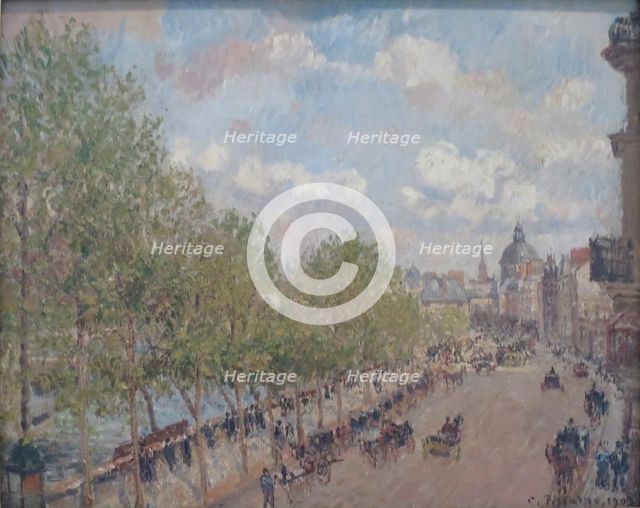 The Quai Malaquais and the Institute  (de France), Spring, Sunlight (Fourth Series), 1903. Creator: Camille Pissarro.