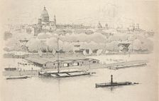 The Quai St Bernard 1915. Artist: Eugene Bejot