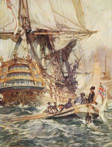 The Quarter-Gunner's Yarn, illustration from Drake's Drum and Other Songs of the Sea 1905