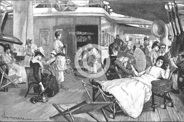 ''The Quarter Deck of a 'P and O' Steamer', 1888. Creator: Unknown.