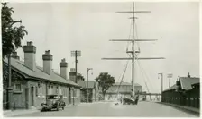 The quarterdeck, Royal Navy training establishment, Shotley, Suffolk, 1936