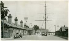 The quarterdeck, Royal Navy training establishment, Shotley, Suffolk, 1936