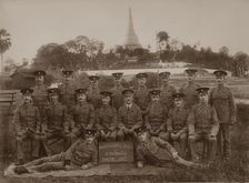 The Quartermaster's Staff of the 1st Royal Munster Fusiliers, Rangoon, Burma, 1913