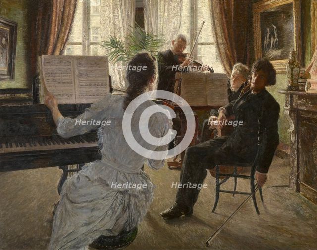 The quartet, 1891. Creator: Charles Mertens.