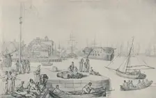 The Quay, Blackwall Docks 1810 (1920). Artist: Thomas Rowlandson
