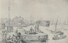 The Quay, Blackwall Docks 1810 (1920). Artist: Thomas Rowlandson