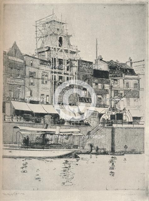 'The Quay, Bristol', c1918. Artist: Frederick Charles Richards.