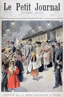 The Queen of Madagascar Ranavalo arrives in Paris, 1901