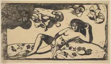 The Queen of Beauty - Langorous, 1898. Creator: Paul Gauguin