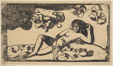 The Queen of Beauty - Langorous, 1898. Creator: Paul Gauguin