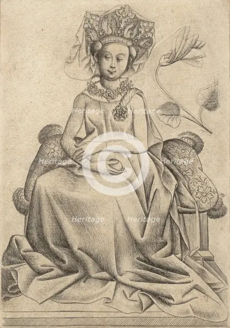 The Queen of Flowers, ca. 1435-40. Creator: Master of the Playing Cards.
