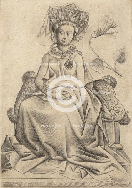 The Queen of Flowers, ca. 1435-40. Creator: Master of the Playing Cards.