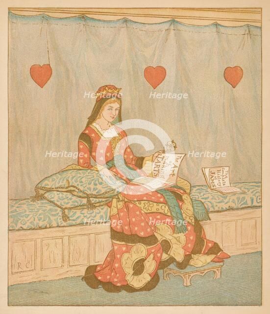 'The Queen of Hearts, She made some Tarts', 1880. Creator: Randolph Caldecott.