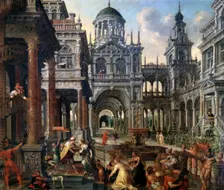 The Queen of Sheba before Solomon 1601. Artist: Hans Vredeman de Vries