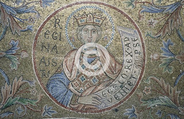 The Queen of Sheba (Detail of Interior Mosaics in the St. Mark's Basilica), 13th century. Artist: Byzantine Master  