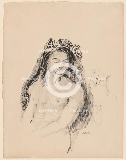 The Queen of Sheba (La Reine de Saba), 1896-1900. Creator: Odilon Redon.