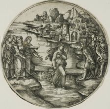 The Queen of Sheba Walking on the Waters, 1530/35. Creator: Georges Reverdy