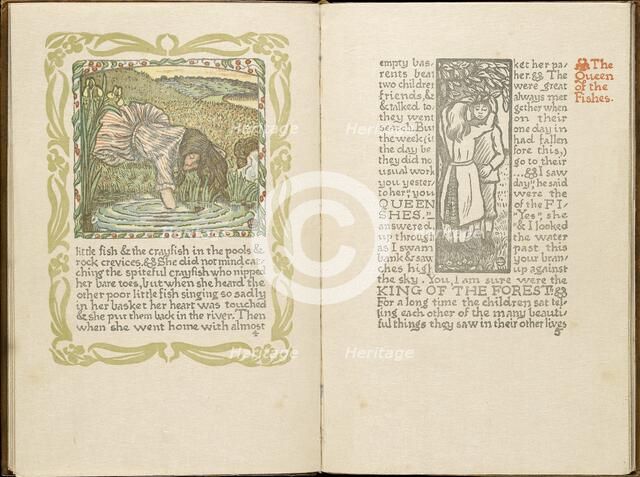 The Queen of the Fishes-Girl fishing for eels, 1894. Artist: Lucien Pissarro.