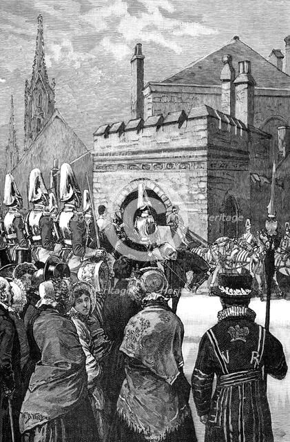 The Queen opening Parliament, 1846, (1900). Artist: Unknown