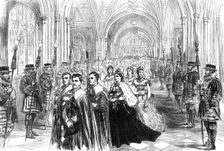The Queen Opening Parliament: Procession in the Peers Corridor, 1876. Creator: Unknown