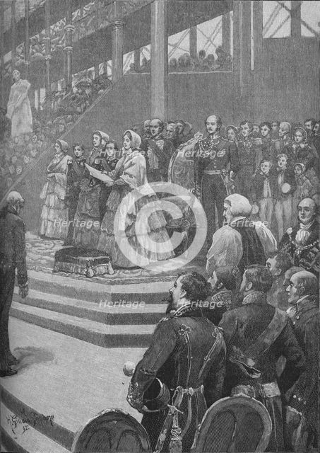 'The Queen Opening The Crystal Palace', 1892. Artist: Henry Gillard Glindoni.