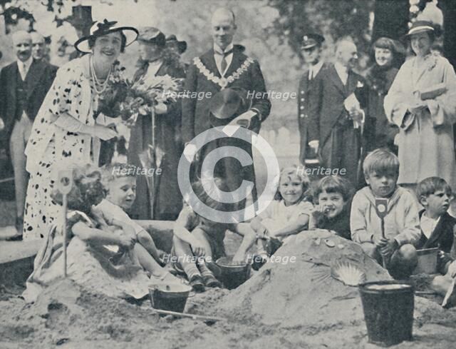 'The Queen Opens a Children's Playground', 1936, (1937). Creator: Unknown.