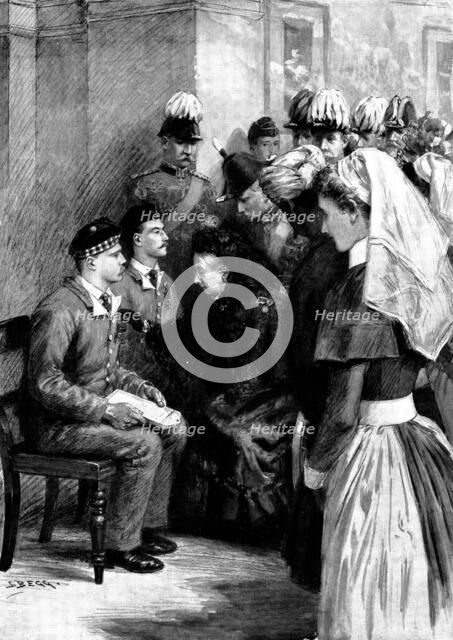 The Queen at Netley Hospital: Her Majesty conferring the Victoria Cross..., 1898. Creator: Unknown.