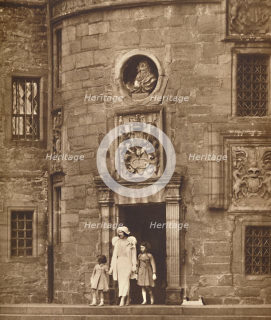 'The Queen at Her Old Home', Glamis Castle, c1936 (1937). Creator: Unknown.