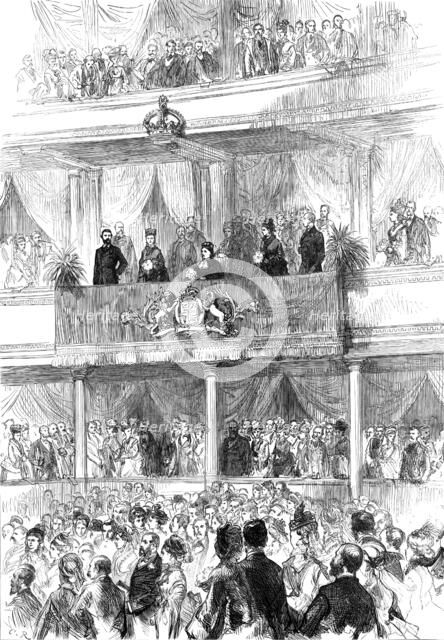 The Queen at the Concert in the Royal Albert Hall, 1876. Creator: C.R..