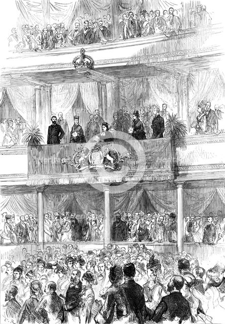The Queen at the Concert in the Royal Albert Hall, 1876. Creator: C.R..