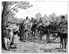 The Queen at the Fete in the Forest of St Germain, France, mid-late 19th century, (1887)Artist: William Barnes Wollen