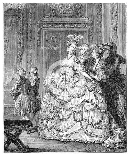 The Queen At The Palace, (1885).Artist: Moreau