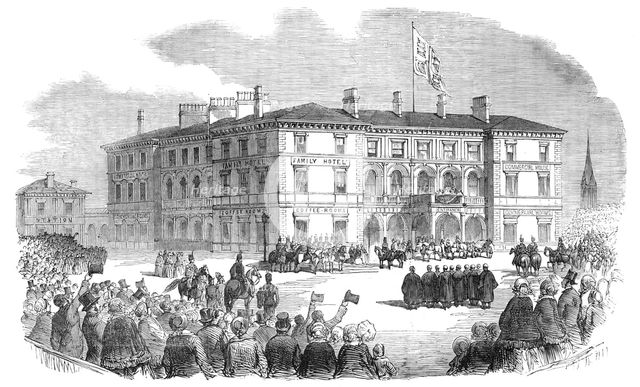 The Queen at the Station Hotel, at Hull, 1854. Creator: Unknown.