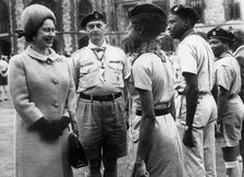 The Queen attends a Scout Parade, Windsor Castle, Berkshire, England, 1967
