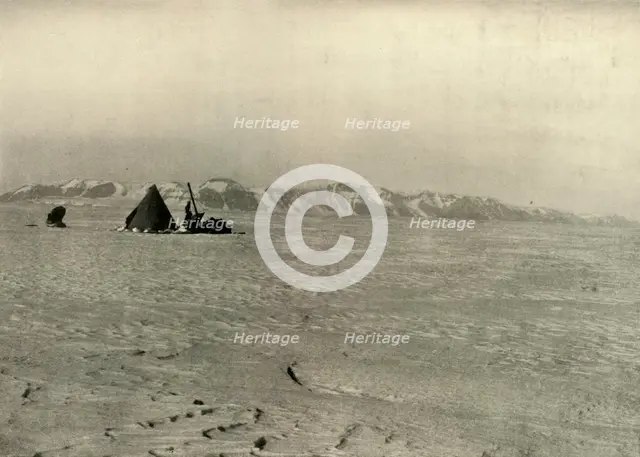 'The Queen Alexandra Range Photographed on the way down the Glacier',  c1908, (1909). Artist: Unknown.