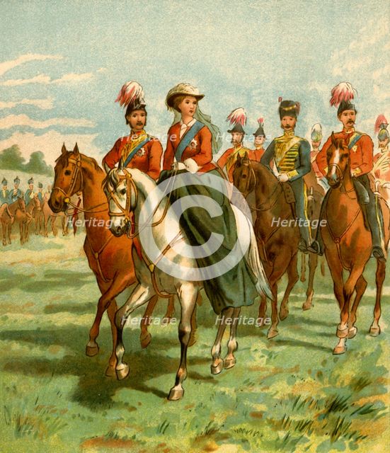 'The Queen and the Prince Consort at a Review', . Creator: Unknown.