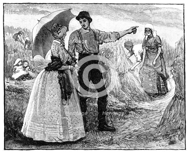 The Queen and the Reapers at Blair Castle, c1840s, (1900). Artist: Unknown