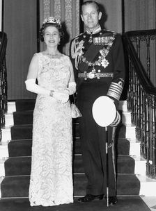 The Queen and Prince Philip on their silver wedding anniversary, Buckingham Palace, 1972