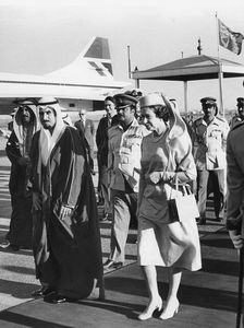 The Queen arrives by Concorde in Kuwait, 1979. Creator: Unknown