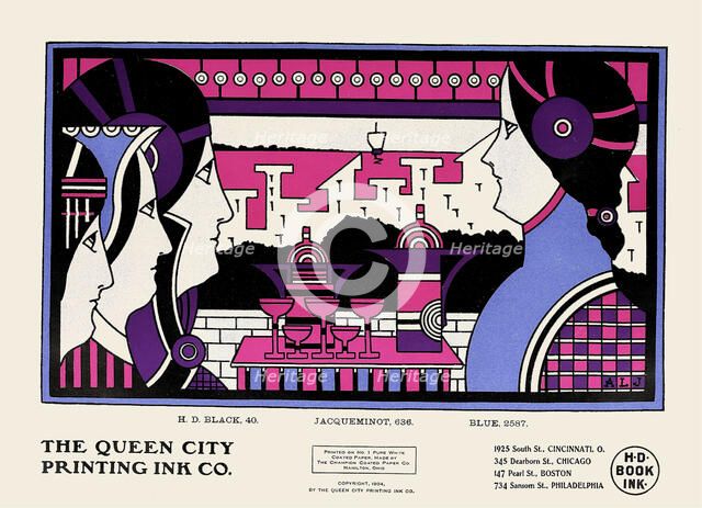 The Queen City Printing Ink, c. 1900-1910. Creator: Jansson, Augustus Ludwig (1863-1931).