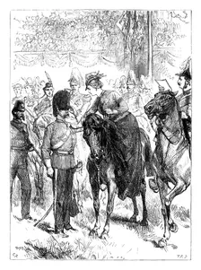The Queen distributing the Victoria Crosses in Hyde Park, London, c1850s, (c1888)