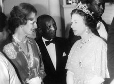 The Queen in conversation with Margaret Thatcher, Lusaka, Zambia, 1979. Creator: Unknown
