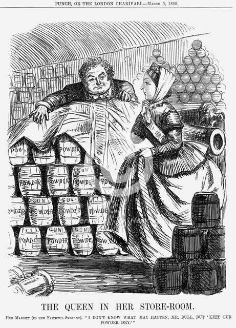 'The Queen in her Store-room', 1859. Creator: Unknown.