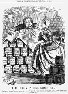 The Queen in her Store-room 1859. Creator: Unknown