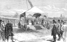 The Queen laying the foundation-stone of a monument to the late Duchess of Sutherland..., 1872. Creator: Unknown