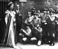 The Queen photographed by the Choir School of Westminster Abbey, London, 1972. Creator: Unknown