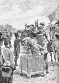 The Queen Presiding at the First Distribution of the Victoria Cross c1890. Artist: Henry Marriott Paget
